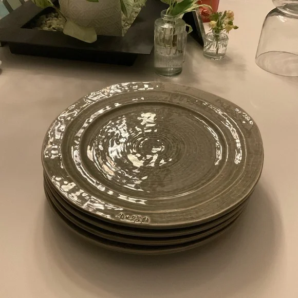 New Anthropologie Glenna Dinner Plates - Set of 4 - Picture 3 of 5